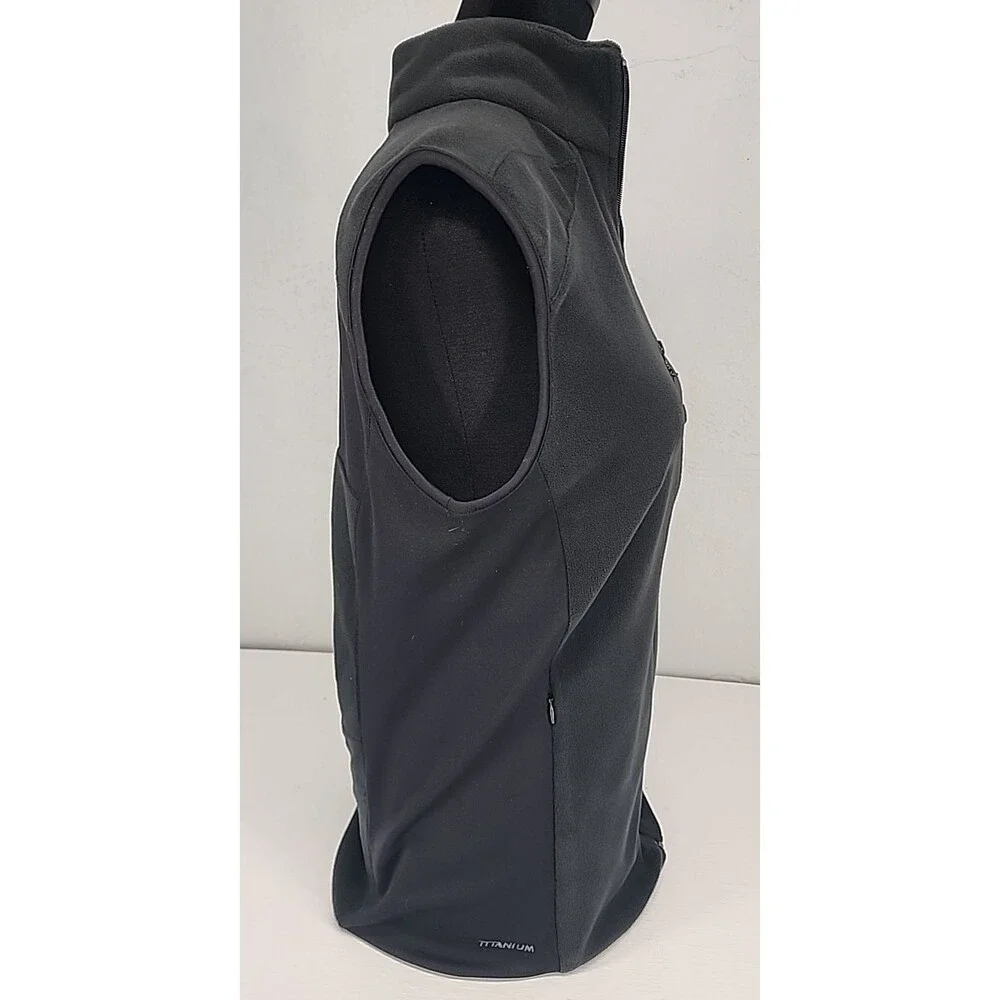 Columbia Titanium Medium | Black Fleece Full Zip‎ Vest Gorpcore Outdoors Winter